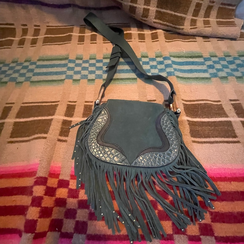 Vince Camuto Tassel Evergreen Crossbody